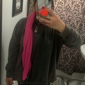 Gap Pink and Gray infinity scarf preowned